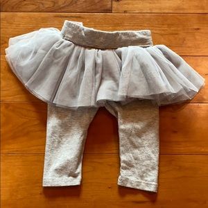 Gap gray pants with tutu 3-6 months